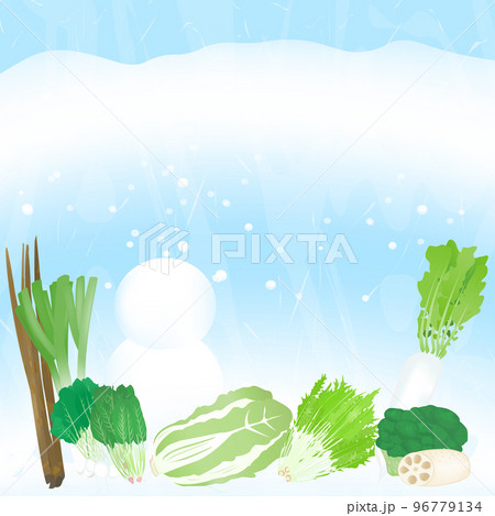 冬の野菜の背景イラスト 冬の野菜の背景イラスト 96779134