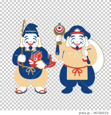 The gods of fortune, Ebisu and Daikoku, prosperous business 96780019