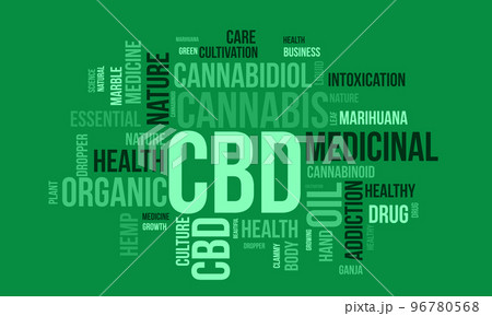 Cbd world cloud background. Health awareness Vector illustration design concept. 96780568