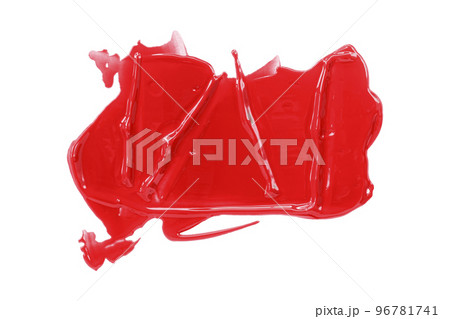 Shiny red brush isolated on a white background. Shiny red brush isolated on a white background. 96781741