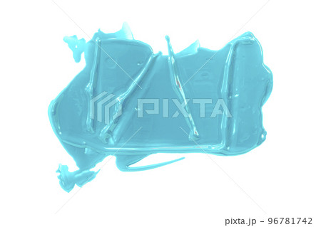 Shiny light blue brush isolated on white background. 96781742