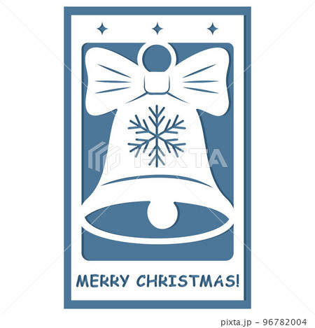 Laser cut paper christmas bell . Christmas bell for wood carving, paper cutting and christmas decorations, Laser cut paper 96782004