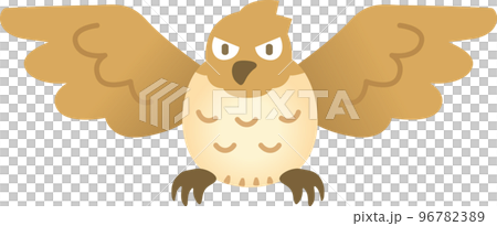 Sanpaku-eyed pop hawk 插圖展翅飛翔無線複製 96782389