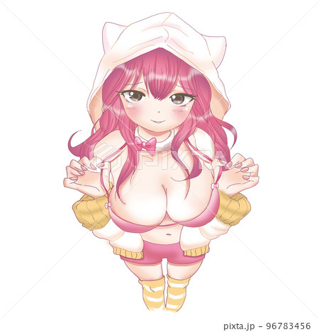 ピンクリボン運動・可愛い女の子イメージ 96783456