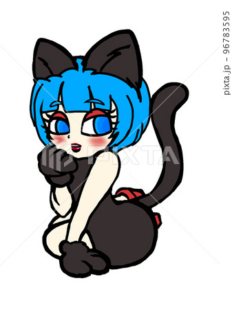 黒猫の格好した女の子 96783595