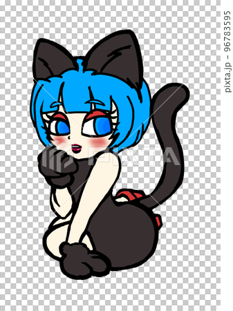黒猫の格好した女の子 96783595