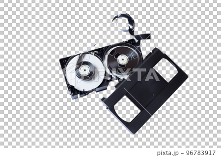 分解したビデオテープ、VHS【透過】 96783917