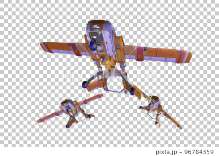 Drone (airplane type: formation flight: transparent material) 96784359