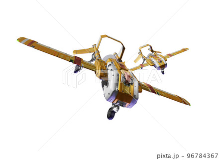 ドローン（飛行機型：編隊飛行：透過素材） 96784367