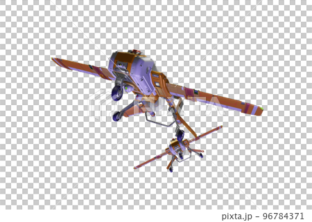 ドローン（飛行機型：編隊飛行：透過素材） 96784371