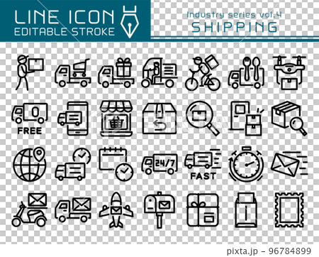 Line icon 行業系列 vol.4 交付和郵件 Line icon 行業系列 vol.4 交付和郵件 96784899