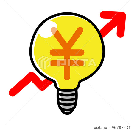 電気料金 値上げ イメージイラスト 電気料金 値上げ イメージイラスト 96787231