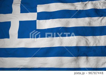 Greek flag in 3D rendering 96787448