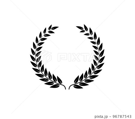 Laurel circle wreath. Branch greek olive oak wheat leaves 96787543