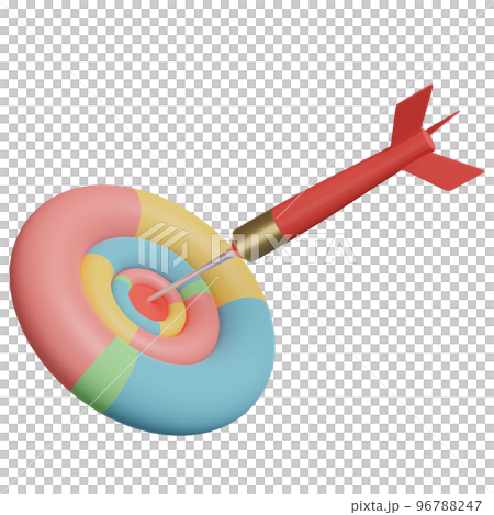 Target with red darts or arrow isolated. 3d illustration or 3d render Target with red darts or arrow isolated. 3d illustration or 3d render 96788247