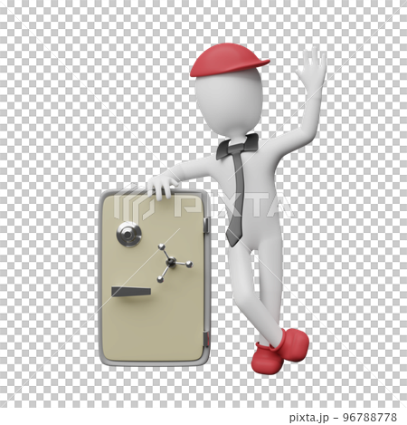 Stick man with safe box full of coins stack and gold bar, Ingot isolated. business banking concept, 3d illustration or 3d render Stick man with safe box full of coins stack and gold bar, Ingot isolated. business banking concept, 3d illustration or 3d render 96788778