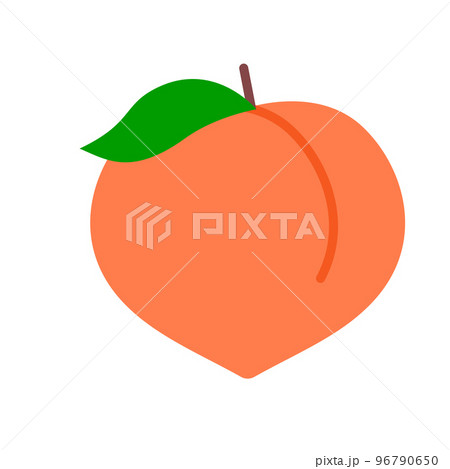Peach icon isolated on white background. Healthy and organic food. 96790650