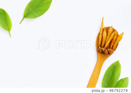 Fingerroot on a white background. Fingerroot on a white background. 96792279