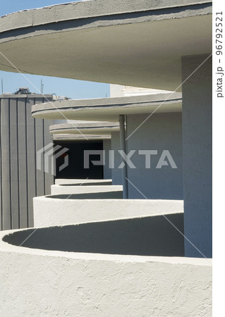 Destin, Florida- Round concrete balconies with round roof design 96792521