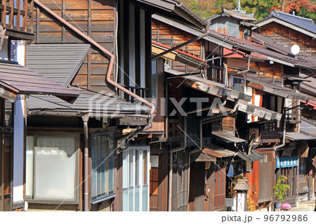 中山道木曽路 奈良井宿の町並み 中山道木曽路 奈良井宿の町並み 96792986