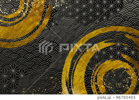 墨絵 金色の渦巻き 和紙 墨絵 金色の渦巻き 和紙 【公式通販】