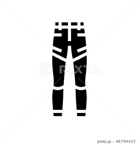 hiking pants apparel glyph icon vector illustration 96794425