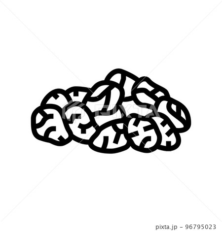 cranberry dried fruit line icon vector illustration 96795023