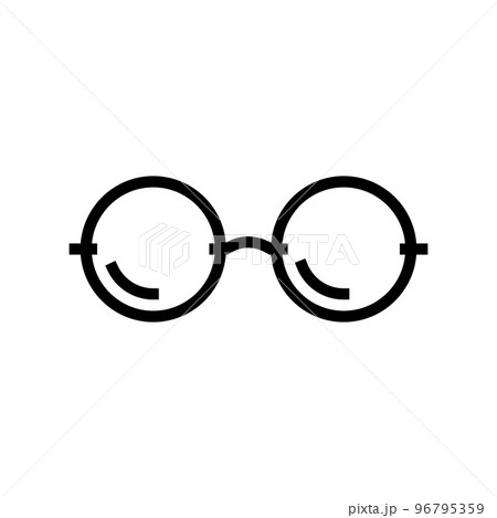 round glasses optical color icon vector illustration 96795359