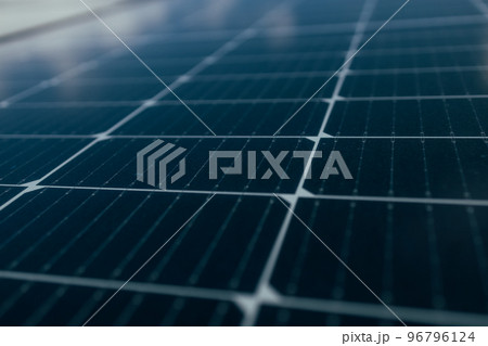 Close-up of modern photovoltaic solar battery panels. Solar panel, photovoltaic, alternative electricity source. Efficient ecological solar farm. Close-up of modern photovoltaic solar battery panels. Solar panel, photovoltaic, alternative electricity source. Efficient ecological solar farm. 96796124
