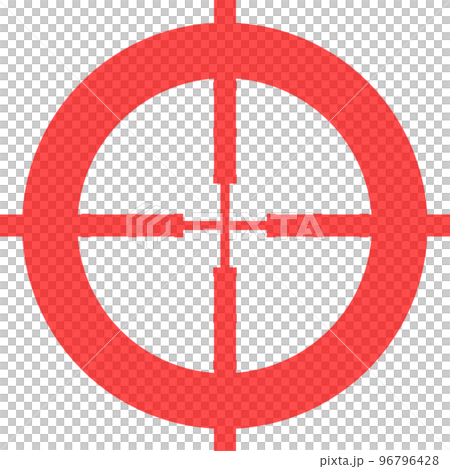 Aim illustration transparent deformed red 96796428