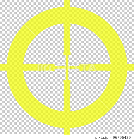 Aim illustration transparent deformed yellow 96796429