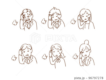 困っているビジネスイラスト 96797278
