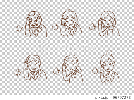 困っているビジネスイラスト 96797278