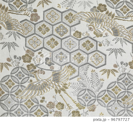 金襴織物（鶴） 96797727