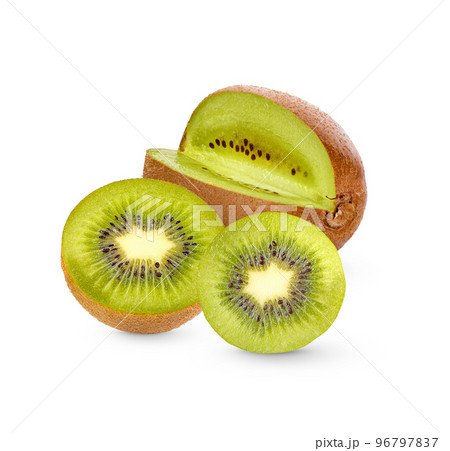 Fresh Kiwi fruit isolated on white background 96797837