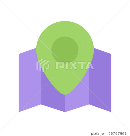 beach and camping icons, location map  96797961