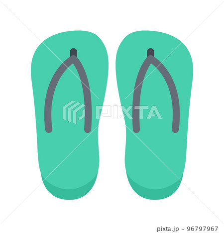 beach and camping icons, flip flops 96797967
