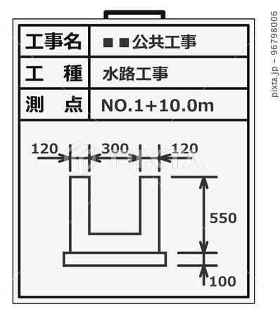 建設現場で施工管理をするホワイトボードのイラスト 96798006