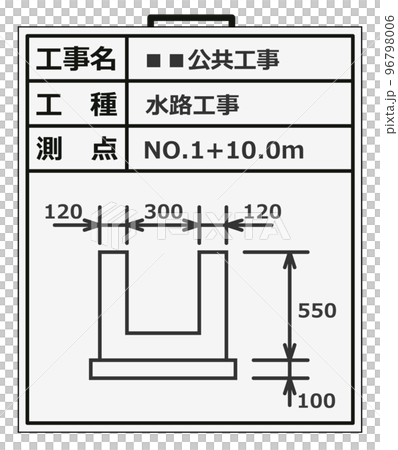 建設現場で施工管理をするホワイトボードのイラスト 96798006