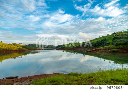 beautiful view of the lake in the nature of South America beautiful view of the lake in the nature of South America 96798084