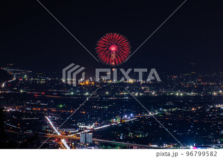 やつしろ全国花火「5号玉の部：紅屋青木煙火店」 96799582