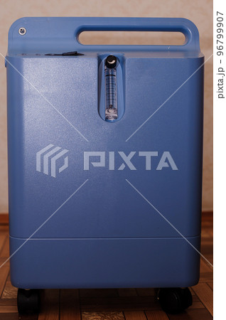 Oxygen concentrator. Oxygen generator. Medical equipment oxygen apparatus for breathing. Treatment of severe patients with impaired respiratory function 96799907