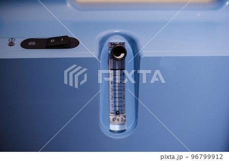 Oxygen concentrator. Oxygen generator. Medical equipment oxygen apparatus for breathing. Treatment of severe patients with impaired respiratory function 96799912