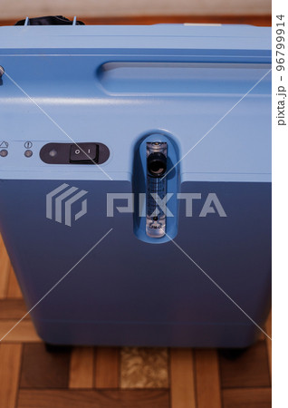Oxygen concentrator. Oxygen generator. Medical equipment oxygen apparatus for breathing. Treatment of severe patients with impaired respiratory function Oxygen concentrator. Oxygen generator. Medical equipment oxygen apparatus for breathing. Treatment of severe patients with impaired respiratory function 96799914