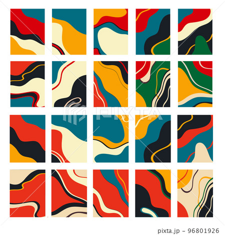 Abstract modern groovy templates with organic shapes Abstract modern groovy templates with organic shapes 96801926