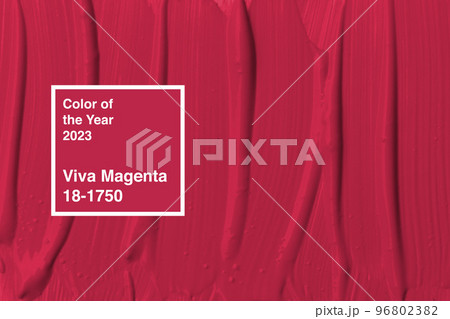 Texture of liquid foundation. Color of the year 2023, viva magenta. 96802382