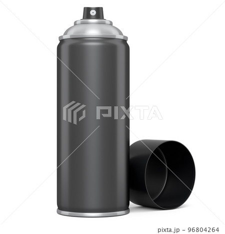 Can of spray paint isolated on white background. Spray bottle and dispenser 96804264