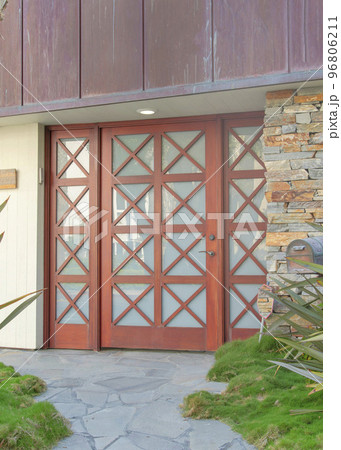 Vertical Large front door with glass panels and sidelights in La Jolla, California Vertical Large front door with glass panels and sidelights in La Jolla, California 96806211