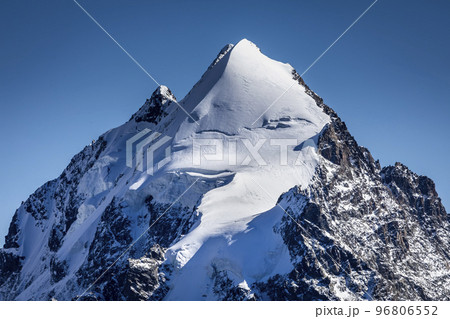 Bernina and Palu mountain range with glaciers in the Alps, Engadine, Switzerland 96806552