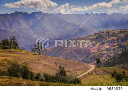 Country Road, mountain pass in Huascaran, Cordillera Blanca, Ancash, Peru 96806574